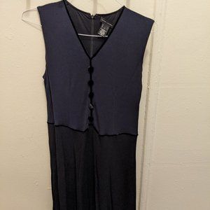 Marc Jacobs Dress - Navy, Black, Velvet Trim, Sz 6